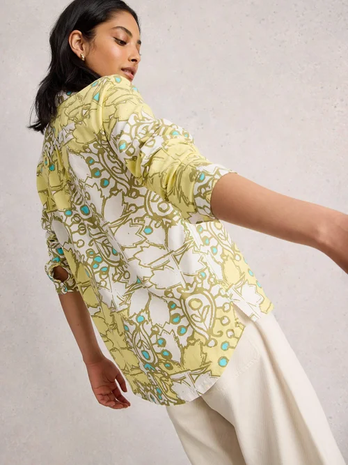 Bluse Sophie aus Bio-Baumwolle - Yellow Mlt - 52 Bild 4