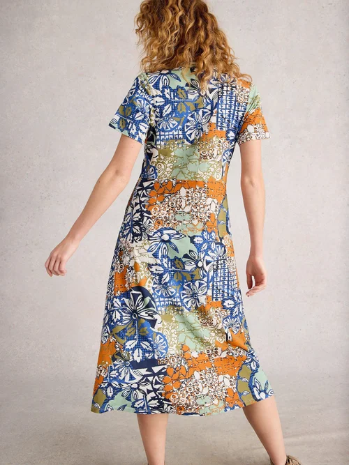 Blusenkleid Rua aus Jersey - Orange Mlt - 48/R Bild 4