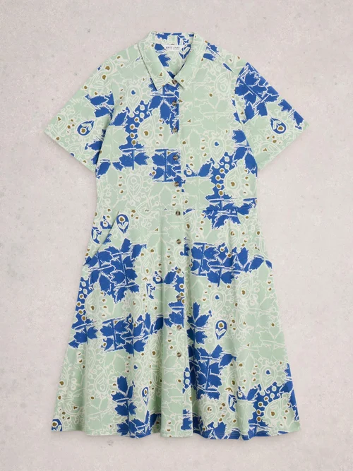 Blusenkleid Ria aus Jersey - Blue Mlt - 50/R Bild 4