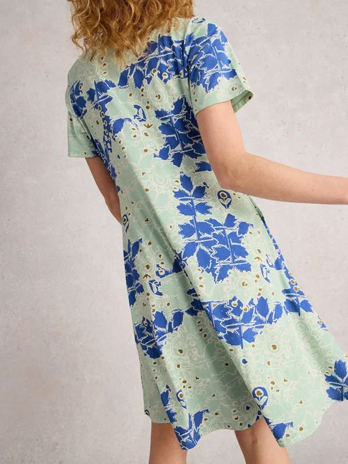 Blusenkleid Ria aus Jersey - Blue Mlt - 52/R Bild 3