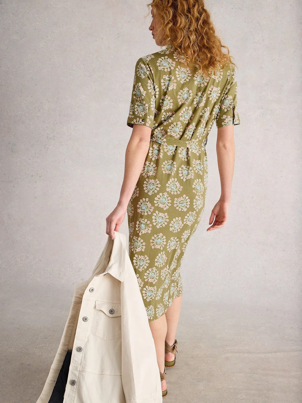 Hemdblusenkleid Annie aus Jersey - Green Pr - 50/R Bild 1