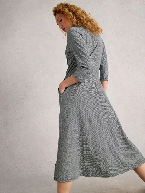 Blusenkleid Rua aus Jersey - Navy Multi - 52/R Bild 4