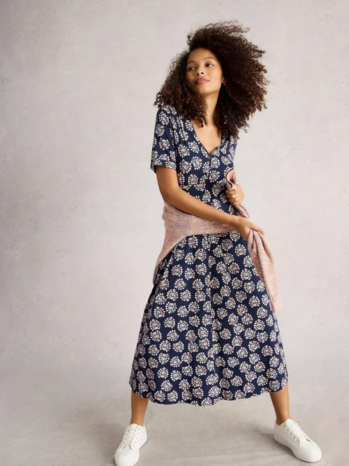 Jerseykleid Megan - Navy Pr - 52/R Bild 3