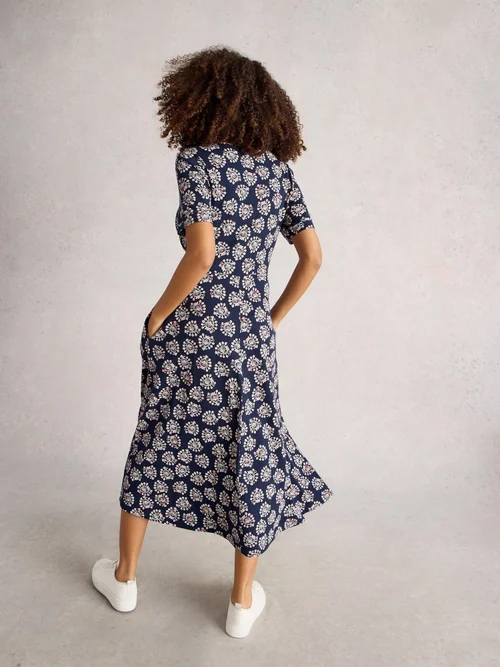 Jerseykleid Megan - Navy Pr - 52/R Bild 4
