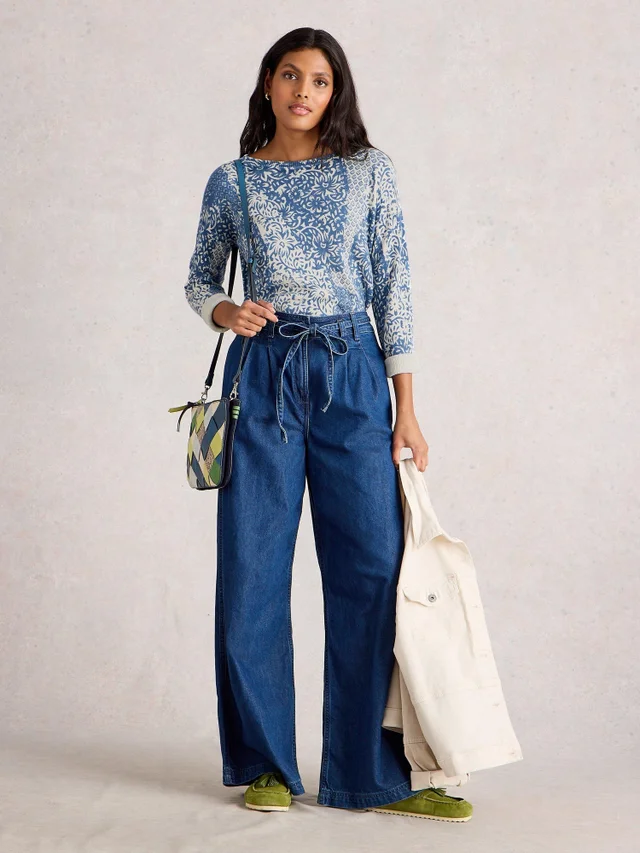 Bedruckter Pullover Olive