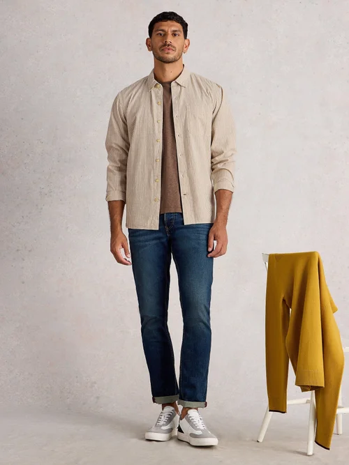 Gestreiftes Oxfordhemd Bruton - Lgt Nat - XXXL Bild 2