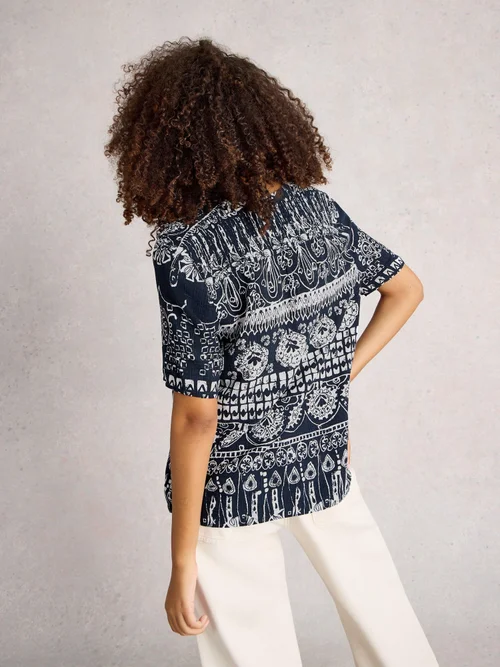 Bluse Elisa - Navy Pr - 52 Bild 4