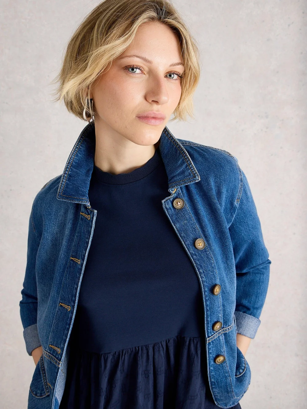 Besticktes Kleid Vera - Dark Navy - 42/R Bild 1