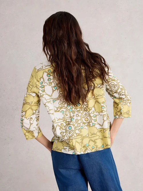 Bluse Rae aus Bio-Baumwolle - Yellow Mlt - 52 Bild 4