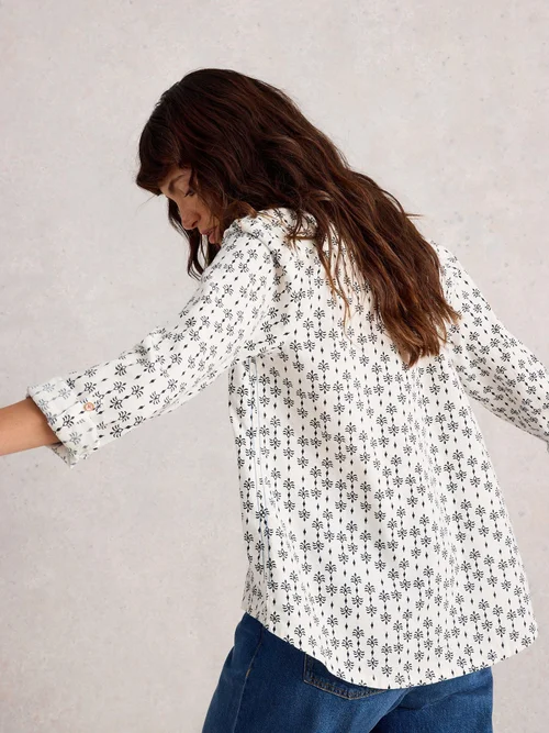 Bluse Sophie aus Bio-Baumwolle - White Pr - 52 Bild 4