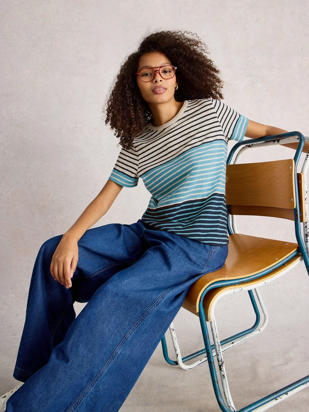 Gestreiftes T-Shirt Clara - Blue Mlt - 50 Bild 1