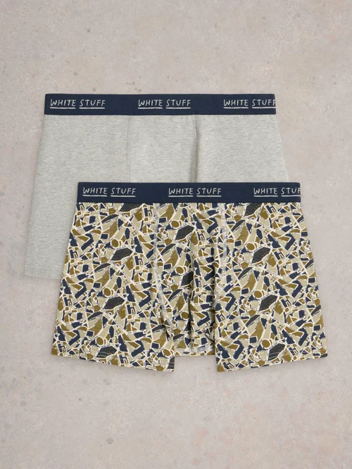 Boxershorts Hove Print & Uni - Blk Pr - XL Bild 2