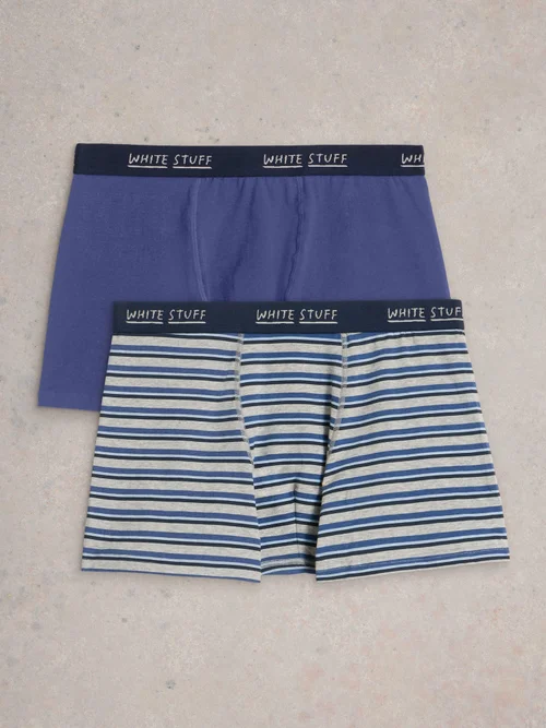 Boxershorts Hove Stripe & Uni - Navy Multi - XXXL Bild 2