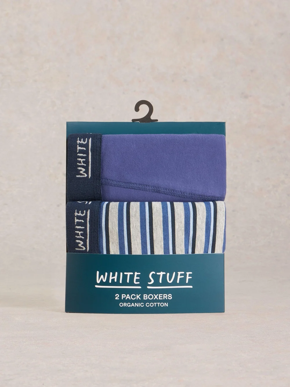 Boxershorts Hove Stripe & Uni - Navy Multi - XXXL Bild 1