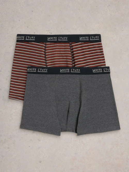 Boxershorts Hove Stripe & Uni - Red Mlt - XXXL Bild 2