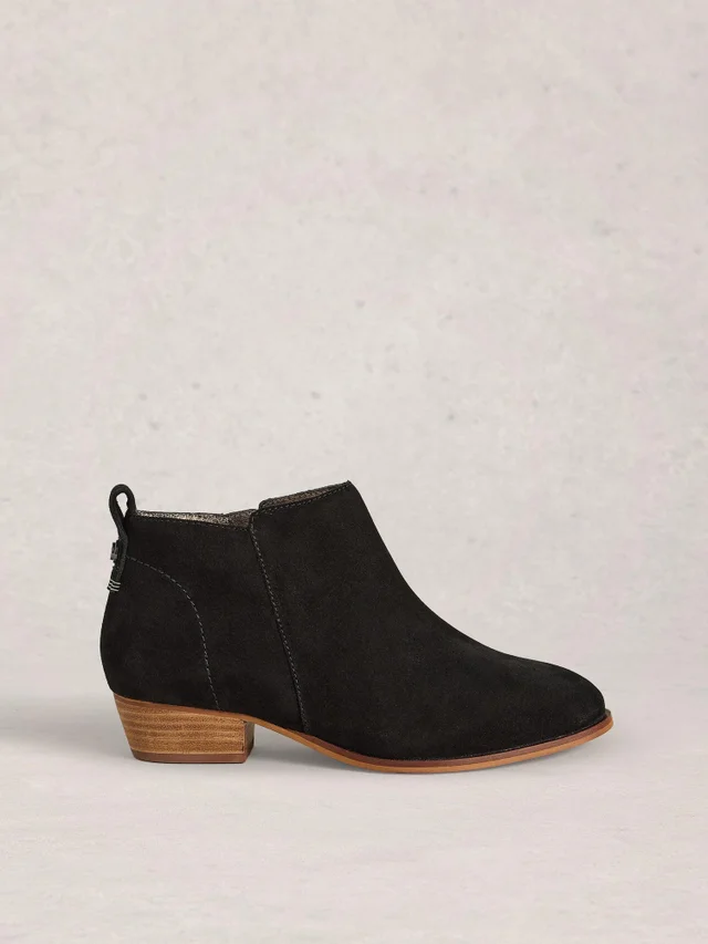Wildlederstiefeletten mit weiter Passform