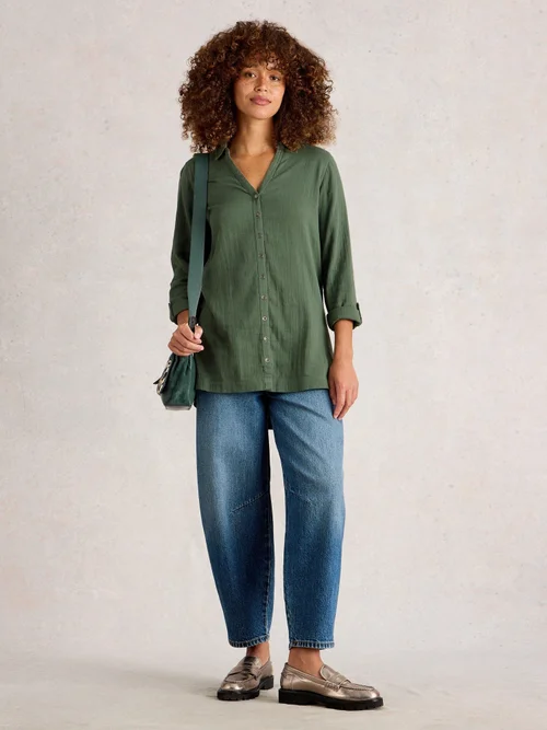 Lange Bluse Annie - Khaki Grn - 50 Bild 2