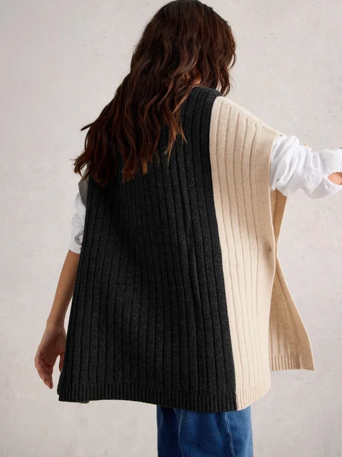 Strickponcho Ava - Grey Mlt - S Bild 4