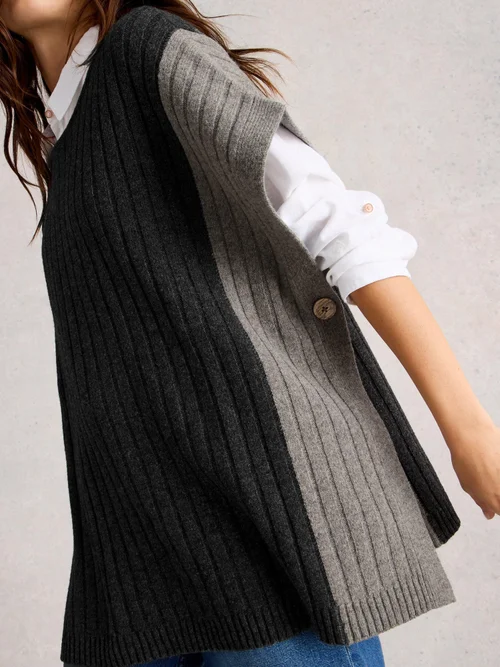 Strickponcho Ava - Grey Mlt - XL Bild 3