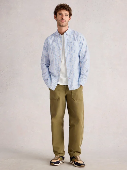 Hemd Salcombe mit Fischprint - Blue Pr - XL/R Bild 2