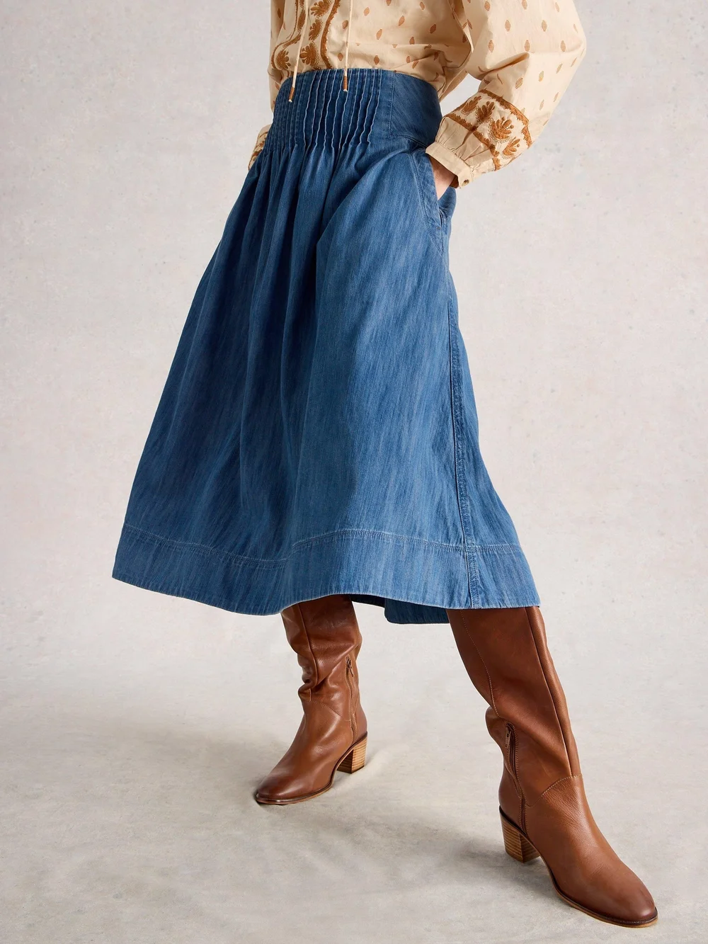 Jeansmidirock Charlotte - Mid Denim - 52/R Bild 1