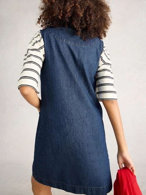 Jeansträgerkleid Rose - Mid Denim - 42/R Bild 4