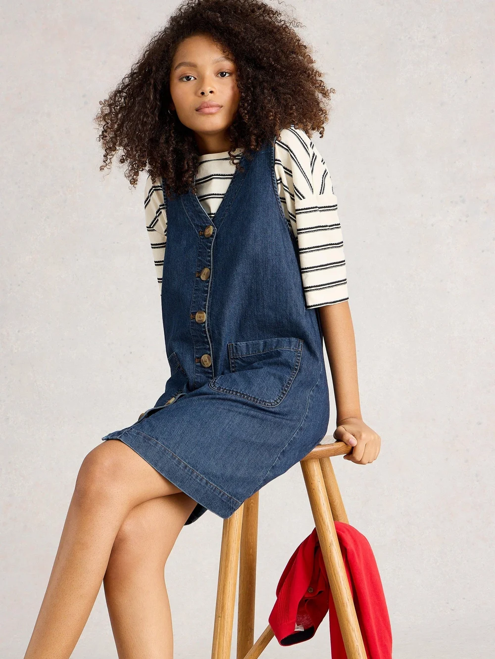 Jeansträgerkleid Rose - Mid Denim - 42/R Bild 1