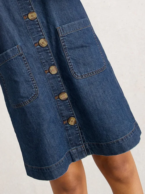 Jeansträgerkleid Rose - Mid Denim - 42/R Bild 3
