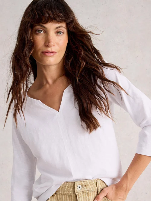 Top Nelly mit 3/4-Ärmeln - Bril White - 52 Bild 3