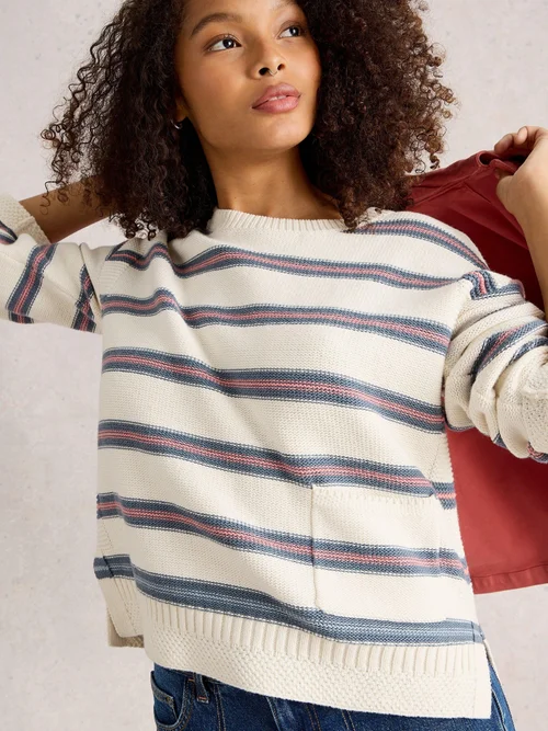 Gestreifter Pullover Victoria - Ivory Mlt - 52 Bild 3