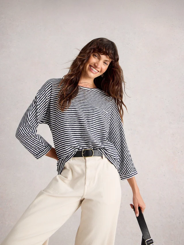 Gestreiftes Dolman Top Demi