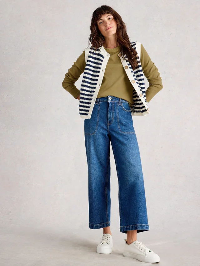 Geripptes Langarmshirt Sadie