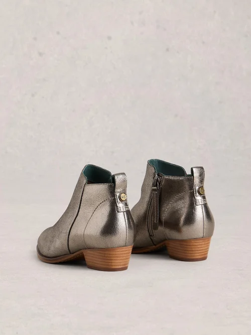 Lederstiefeletten mit weiter Passform - Pewter Met - 41 Bild 4