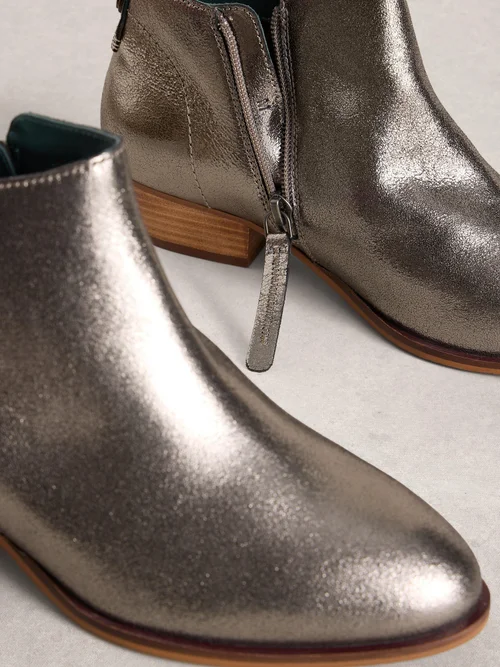 Lederstiefeletten mit weiter Passform - Pewter Met - 41 Bild 3