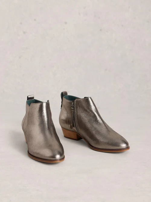 Lederstiefeletten mit weiter Passform - Pewter Met - 41 Bild 2