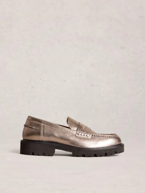 Loafer Laura mit Plateausohlen - Pewter Met - 41 Bild 1