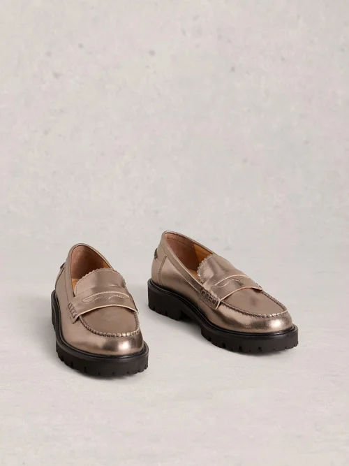 Loafer Laura mit Plateausohlen - Pewter Met - 41 Bild 3