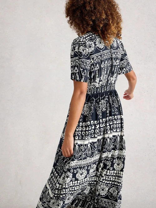 Midikleid Lucy - Navy Pr - 40/R Bild 4