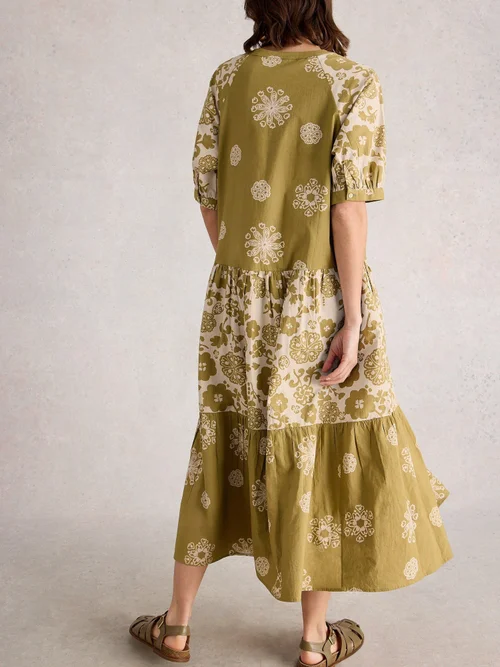 Midikleid Eva mit Mustermix - Green Pr - 46/R Bild 4