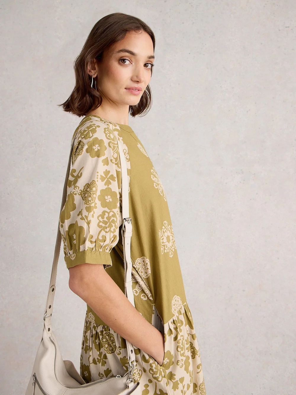 Midikleid Eva mit Mustermix - Green Pr - 40/R Bild 1