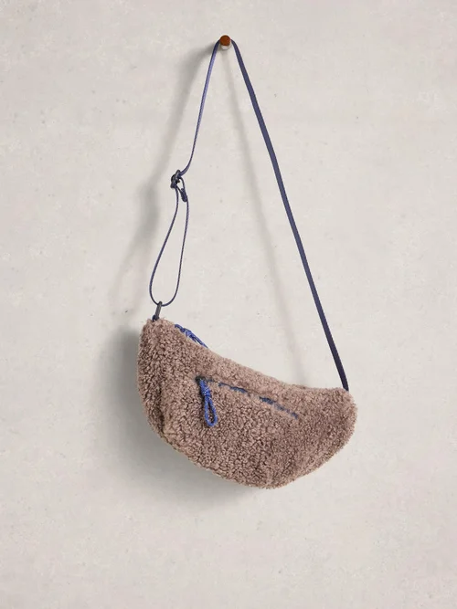 Crossbody-Bag Meadow aus Teddyfell - Dus Grey - EINHEITSGRÖSSE Bild 2