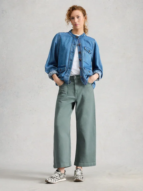 7/8-Jeans Tia mit weitem Bein - Mid Blue - 52/R Bild 1