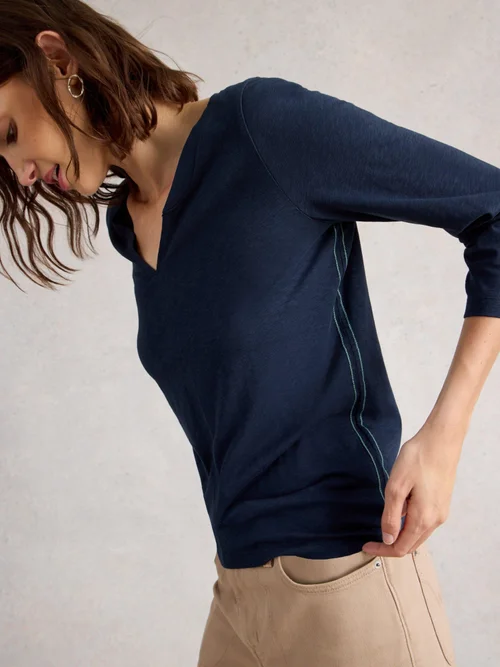 Top Nelly mit 3/4-Ärmeln - Dark Navy - 52 Bild 3