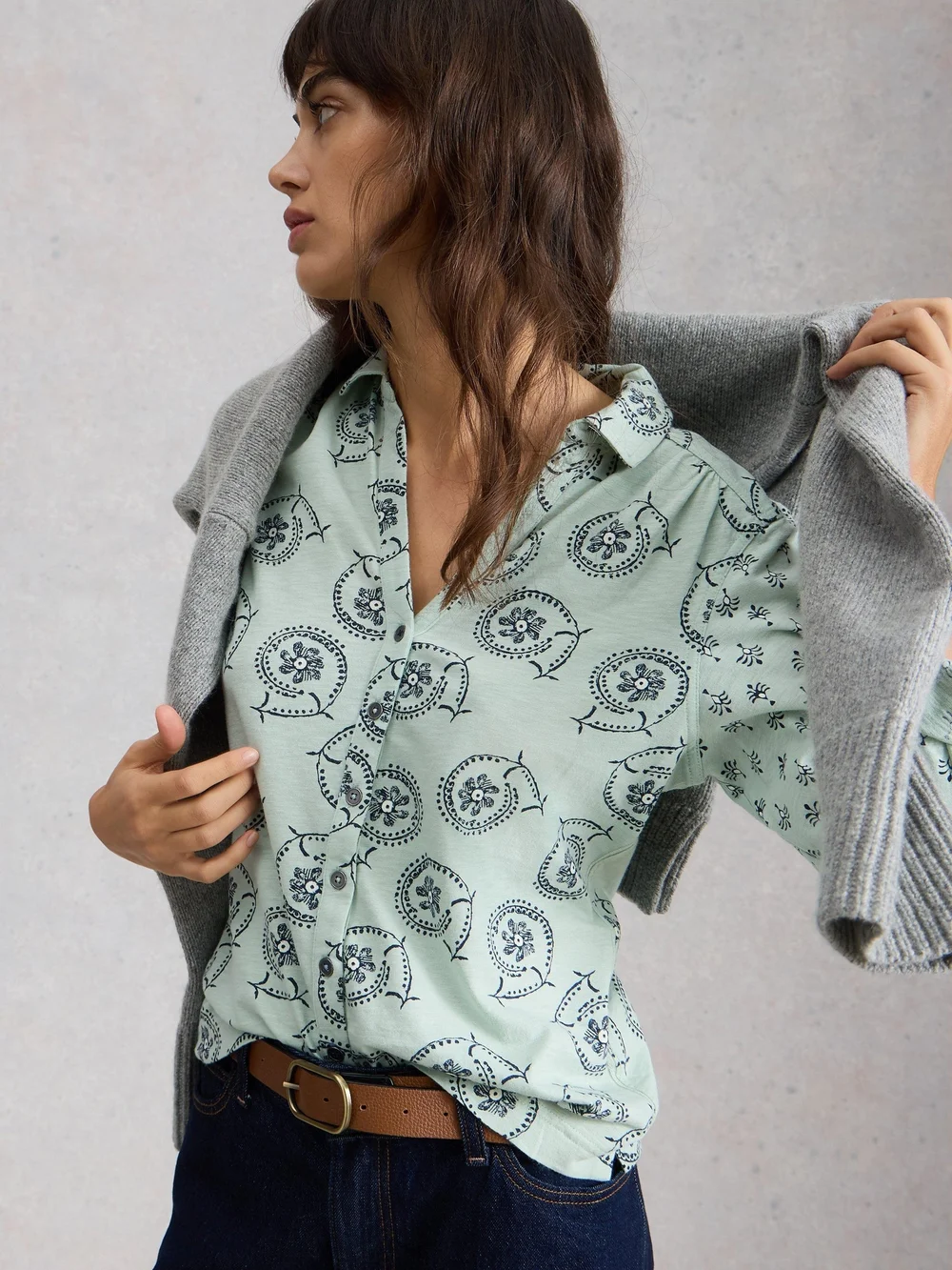 Jerseybluse Annie - Green Pr - 52 Bild 1