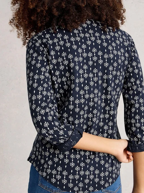 Jerseybluse Annie - Navy Pr - 50 Bild 4