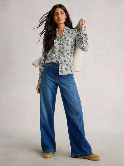 Jerseybluse Annie - White Pr - 48 Bild 2