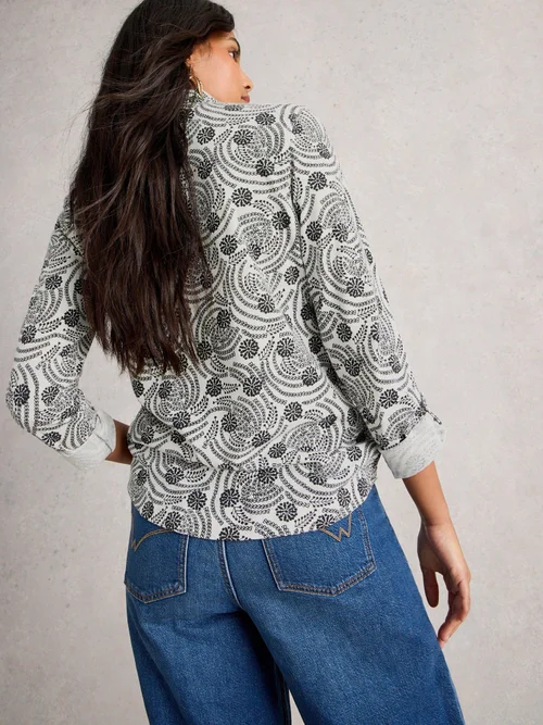 Jerseybluse Annie - White Pr - 40 Bild 4