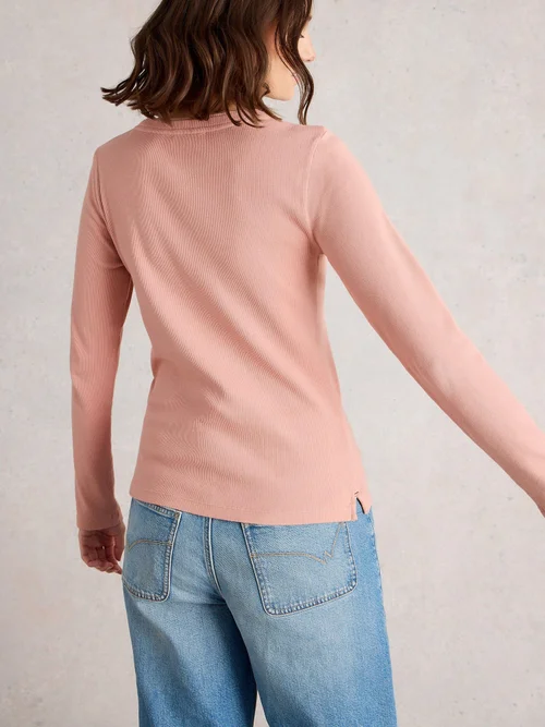 Geripptes Langarmshirt Sadie - Dus Pink - 52 Bild 4