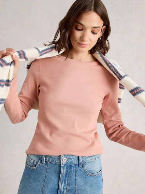Geripptes Langarmshirt Sadie - Dus Pink - 52 Bild 3