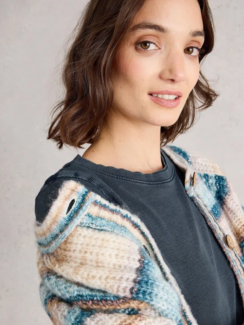 Geripptes Langarmshirt Sadie - Mid Blue - 52 Bild 3
